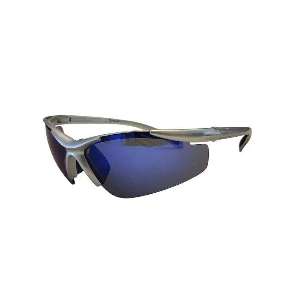 JiMarti Polarized Sunglasses Silver Blue Golf Fishing Cycling Unbreakable Frame
